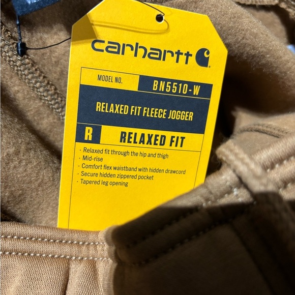 Carhartt Relaxed Fit Midrise fleece,hip pockets,back zip pocket,elastic waist - Picture 7 of 10